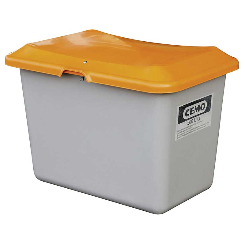 Streugutbehälter Plus 3, 200 l, grau/orange – Bild 2