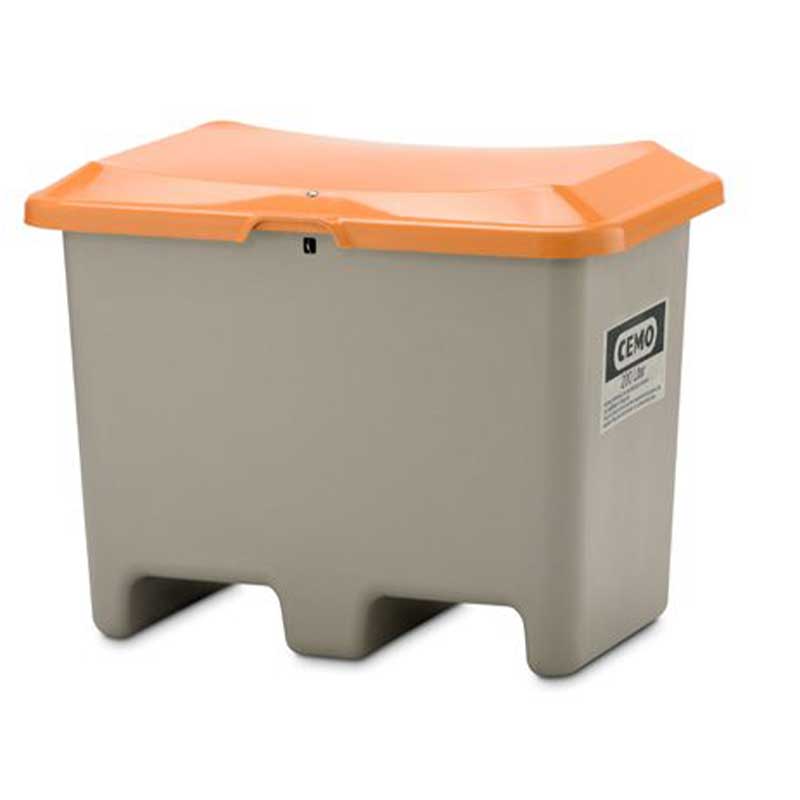 Streugutbehälter Plus 3, 200 l, grau/orange, unterfahrbar