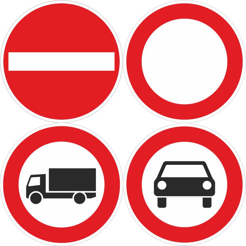PREMARK™ runde Verkehrszeichen nach StVO für Verbote, 8 verschiedene Größen