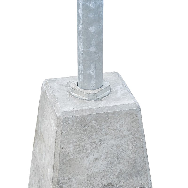 Betonsockelstein 60 kg mit Bodenhülse für Rohrpfosten Ø 60 mm – Bild 4