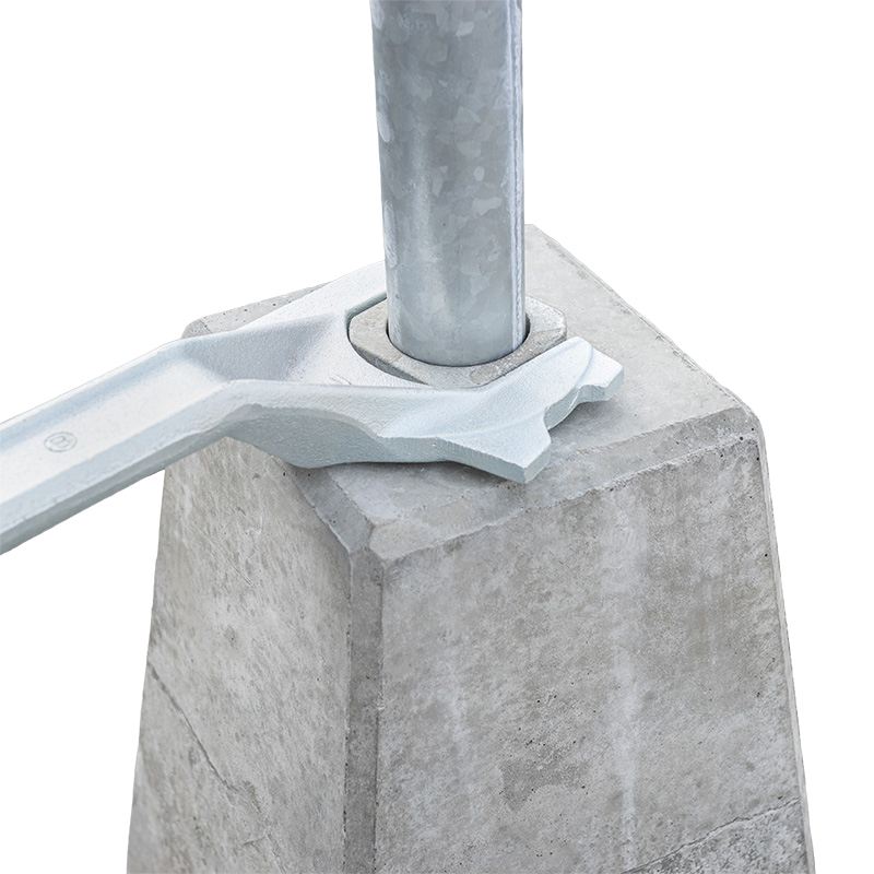 Betonsockelstein 60 kg mit Bodenhülse für Rohrpfosten Ø 60 mm – Bild 5