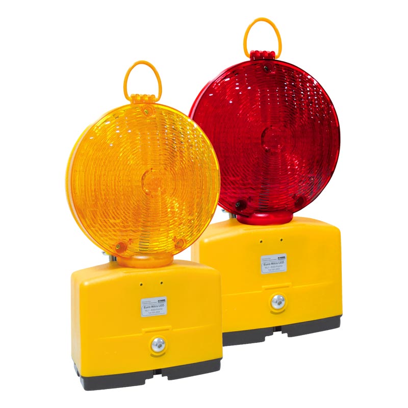 Euro-Nitra LED Warnleuchte, zweiseitig, gelb oder rot, Blink-/Dauerlicht, mit Halter – Bild 2
