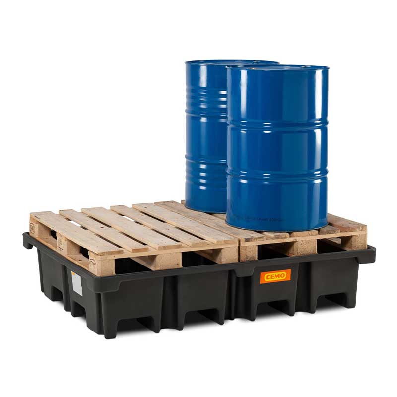 PE-Palettenauffangwanne ohne Rost, 120 x 80 cm quer, 425 l – Bild 4