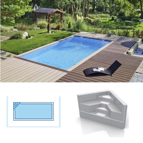 StyroPool Set R 800 x 400 x 150 cm mit Ravenna