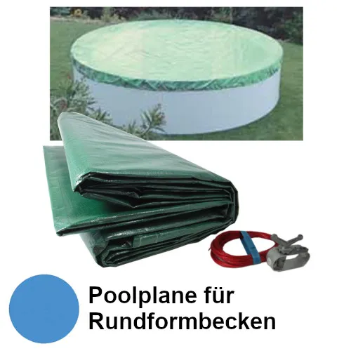 Abdeckplane Pool PEB Poolabdeckung Lichundurchlässig Winterabdeckplane rund Stahlwandbecken 400 cm – Bild 7