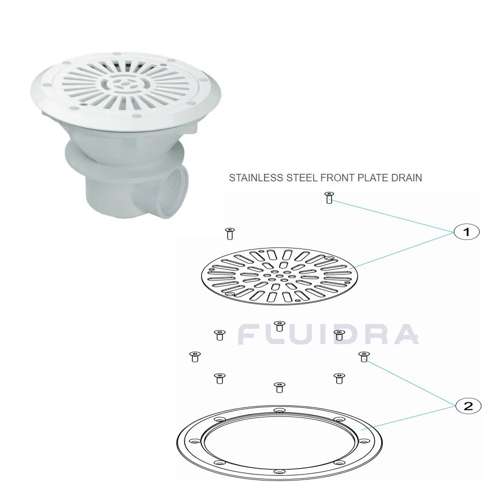 Astral Bodenablauf Kunststoff Foliendichtung Ersatzteil: Deckel V4A – Bild 3