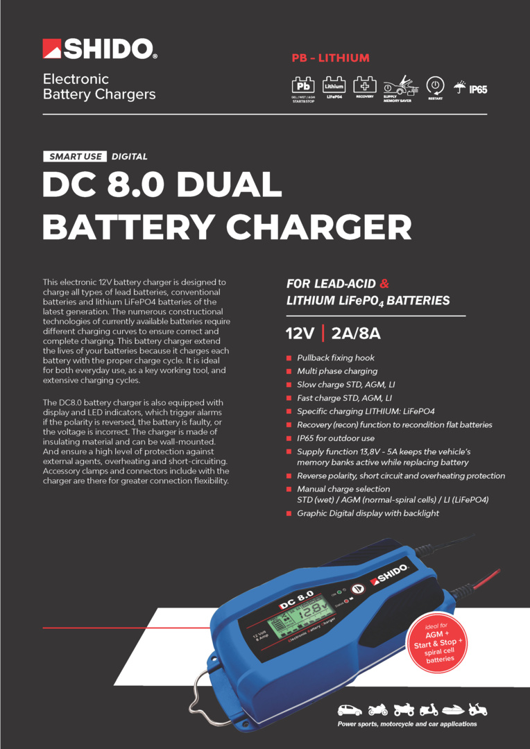 SHIDO Batterieladegerät DC 8.0 – Bild 3
