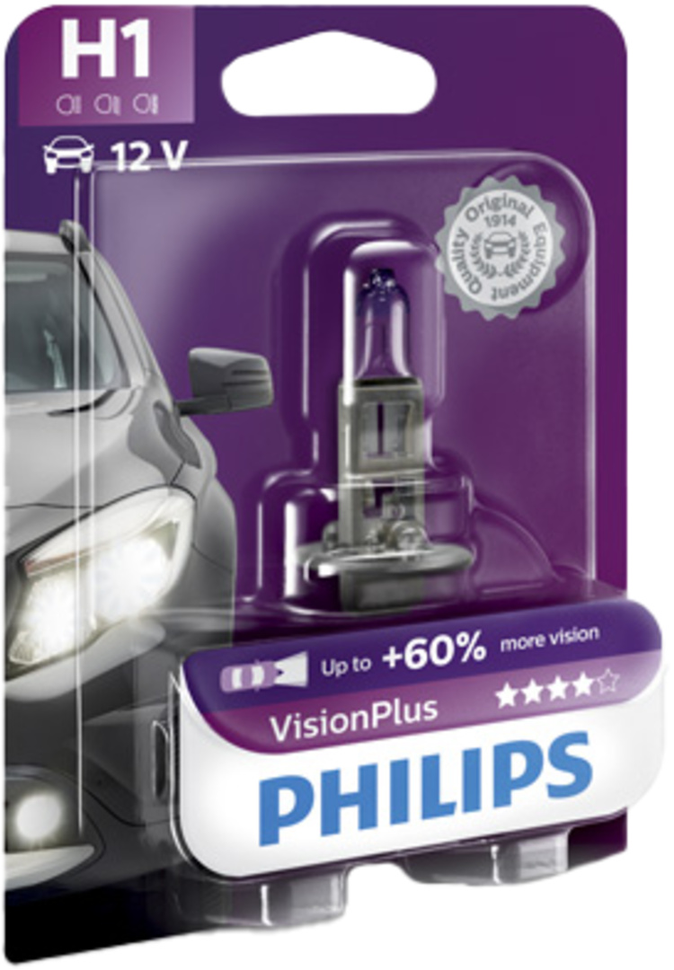 Halogenlampe H1 12V/55W VisionPlus | Philips 12258VP – Bild 3