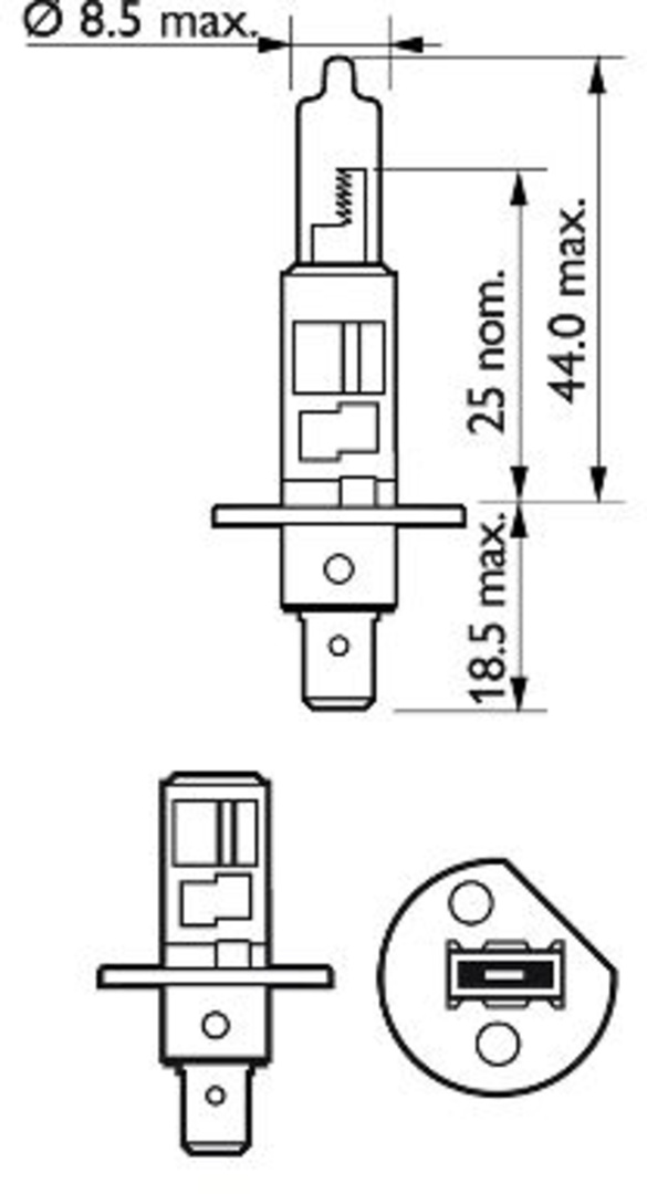 Halogenlampe H1 12V/55W VisionPlus | Philips 12258VP – Bild 4