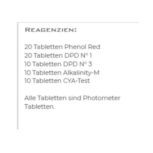 PoolLab 2.0 Pooltester elektronisch Testgerät Wasseranalyse Zubehör: Testtabletten – Bild 3