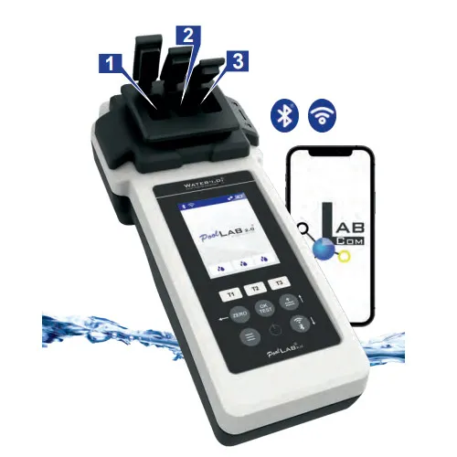 PoolLab 2.0 Pooltester elektronisch Testgerät Wasseranalyse Zubehör: Testtabletten – Bild 5