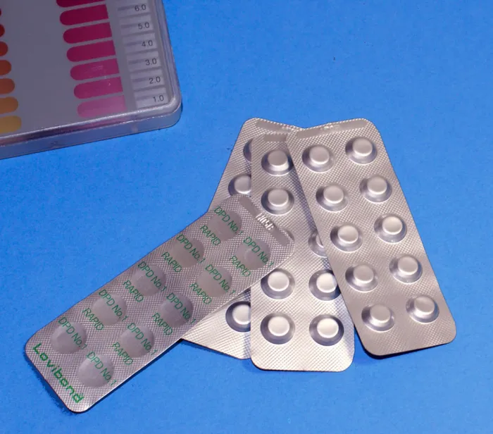 Test-Tabletten Wasseranalayse 60St DPD 1 / Chlor für Testgerät mit Farbfeldern – Bild 2