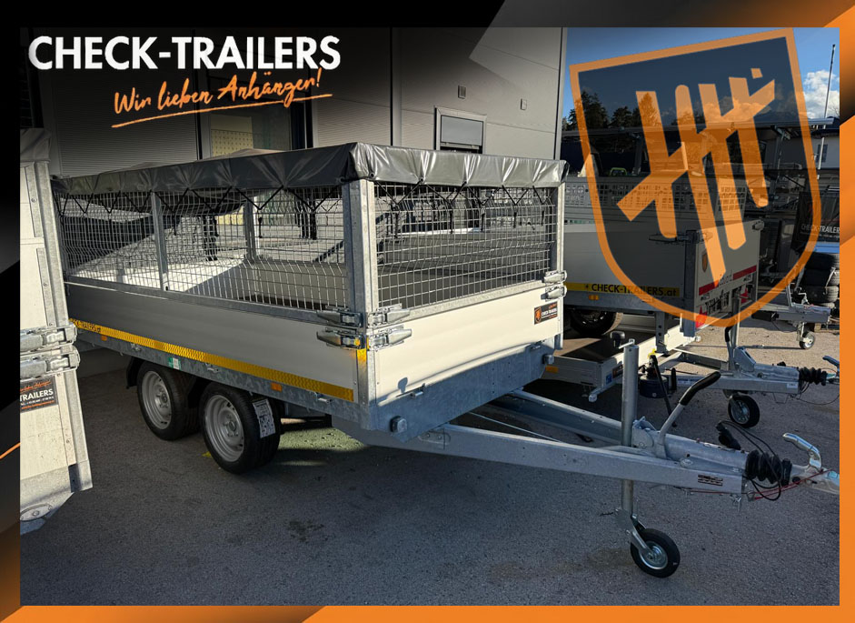 Schnäppchen Eduard 310 x 160 cm 2700 kg gebremst 30 cm Bordwände, Flachplane, Laubgitter – Bild 2