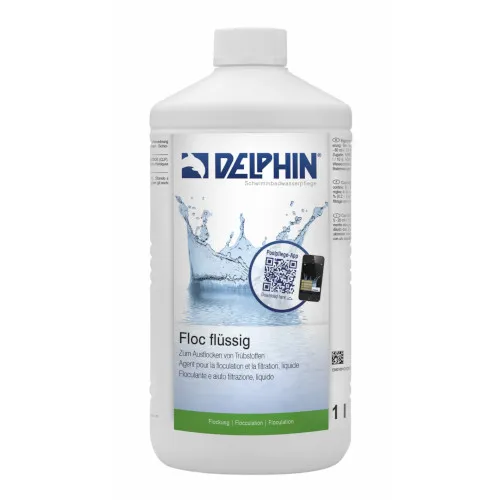Flock flüssig Flockungsmittel Wasserpflege gegen Trübung DELPHIN 1 Liter – Bild 3