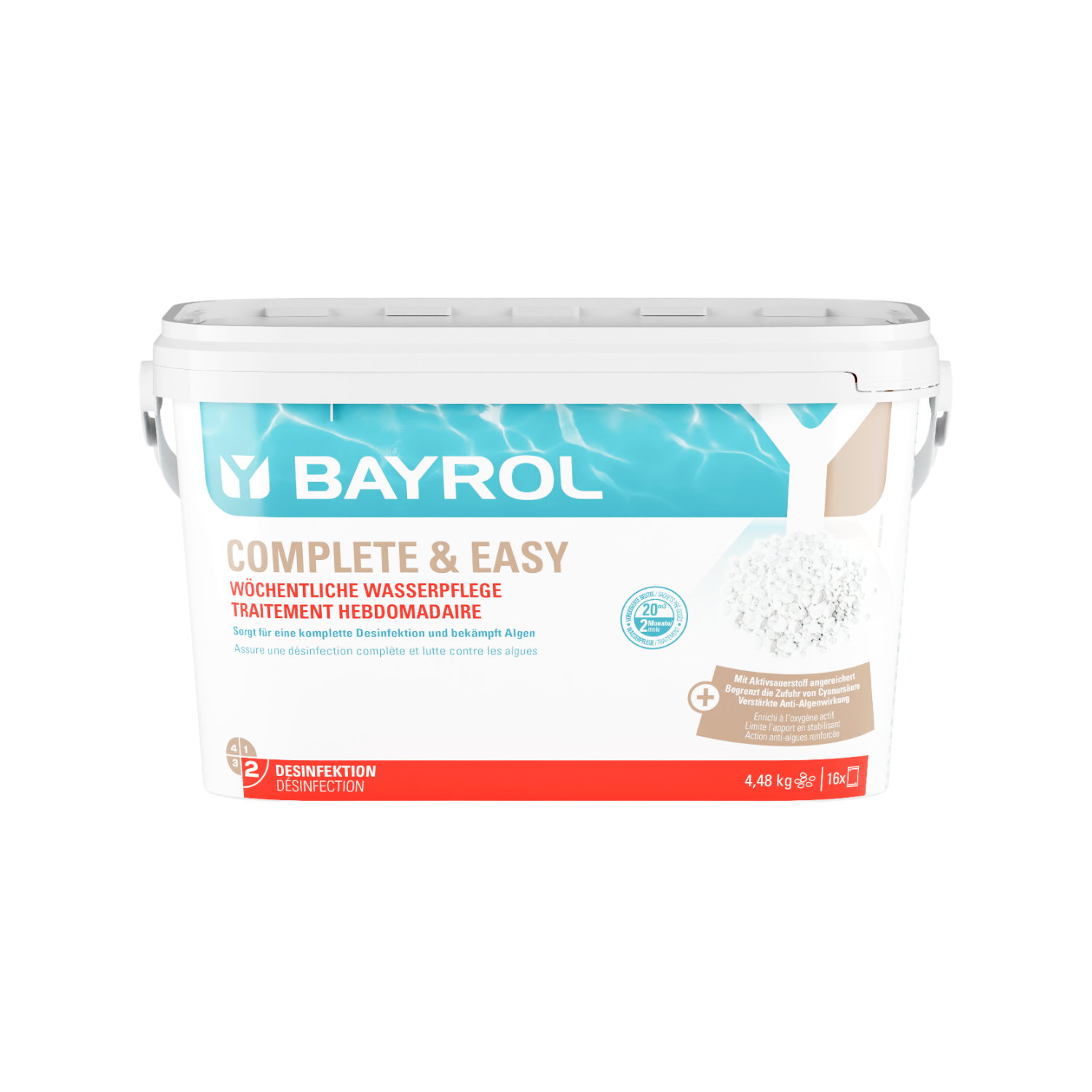 Complete Easy Chlor Granulat Dauerchlor Bayrol 2,24kg (8 Dosierbeutel) – Bild 3