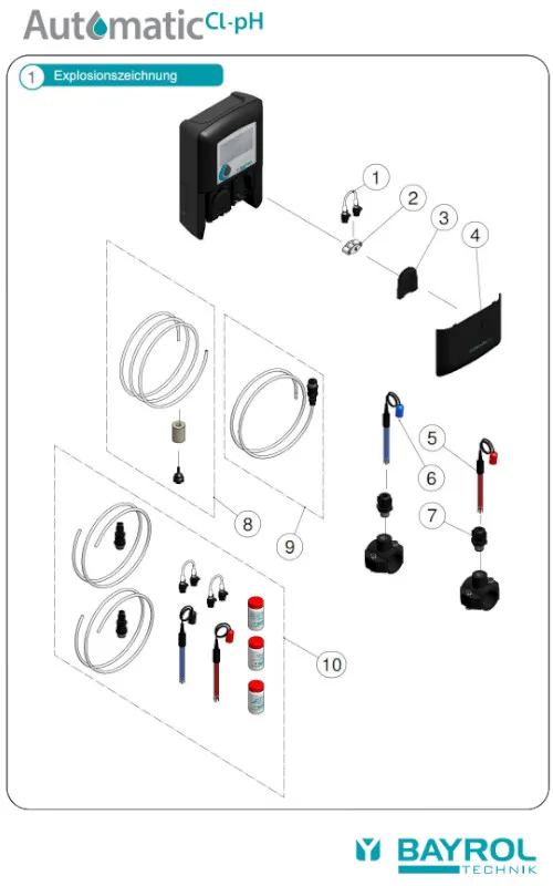 Bayrol Automatic Chlor pH Kalibrierung automatische Dosieranlage: Kalibrierung Pufferlösung pH 9,00 – Bild 4