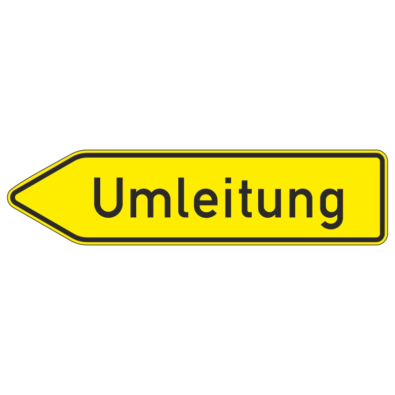 Verkehrszeichen 454-10 Umleitungswegweiser linksweisend – Bild 2