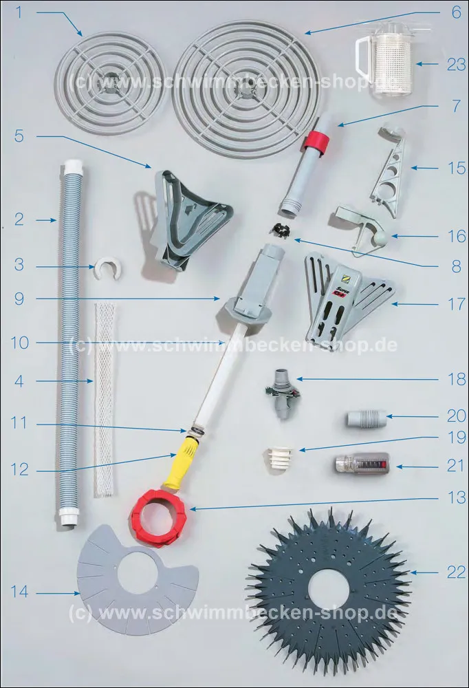 Super G+ Baracuda Zodiac Ersatzteil für Baracuda Super G+: 6x Schlauch 100 cm lang – Bild 4