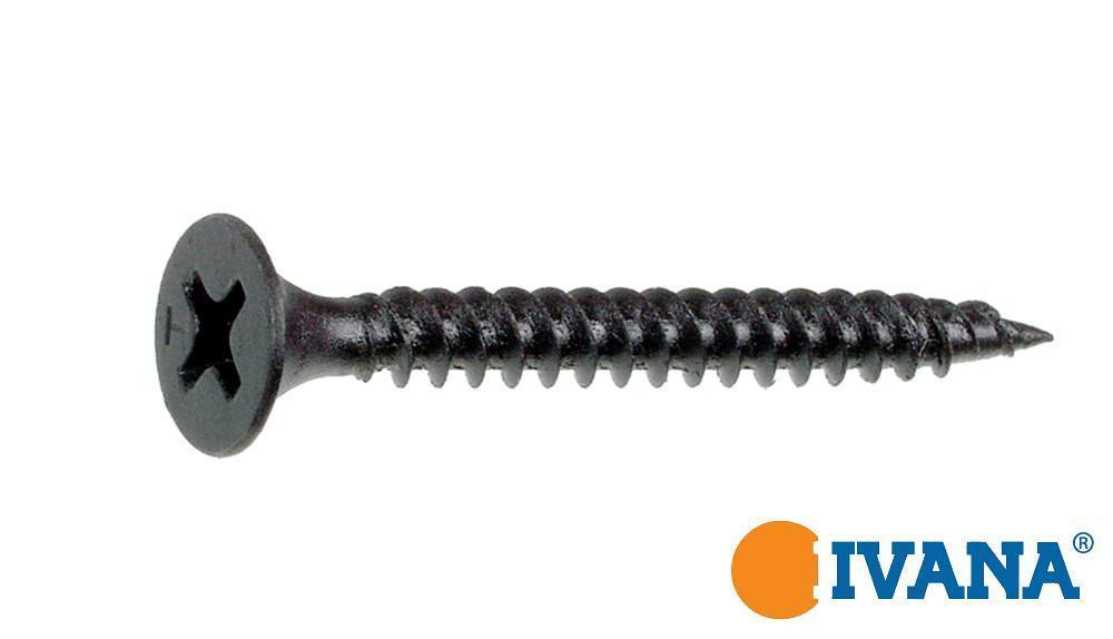 Ivana Trockenbau Schnellbauschrauben phosphatiert Phillips PH-2 Trompetenkopf 3,5 x 55 mm 1000 Stück – Bild 2