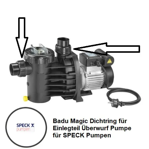 Badu Magic Aqua Picco Dichtring O-Ring Einlegteil Überwurf SPECK Pumpe – Bild 2