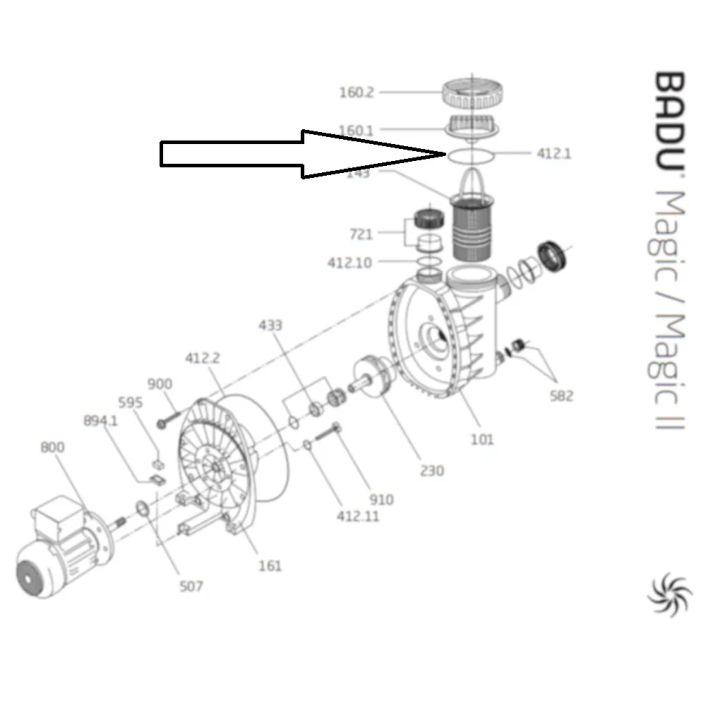 Badu Magic Aqua Picco Dichtring O-Ring Einlegteil Überwurf SPECK Pumpe – Bild 5