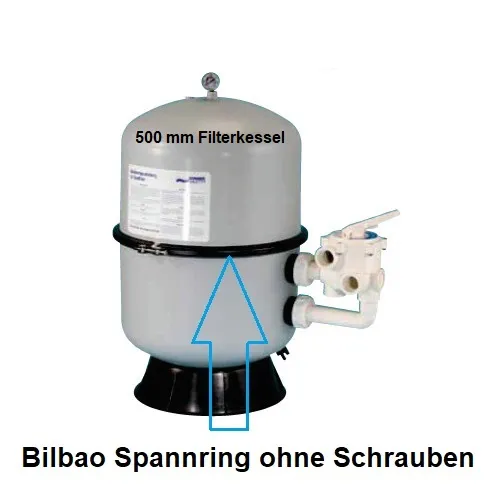 Filteranlage Bilbao Ersatzteil: Spannring 500 Bilbao ohne Schrauben – Bild 2