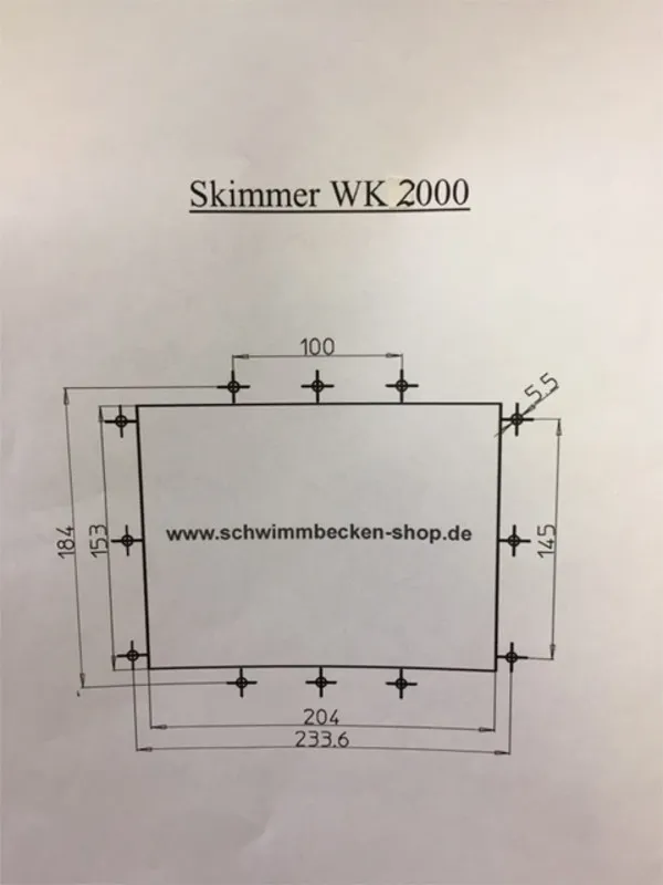 Skimmer WK2000 Europool Seestern Zodiac Ersatzteil: Skimmer Klappe – Bild 4