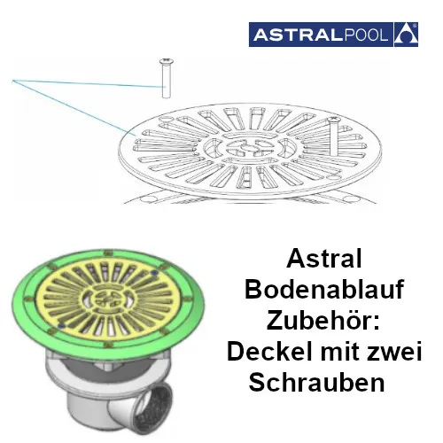 Astral Bodenablauf Kunststoff Foliendichtung Ersatzteil: Deckel V4A – Bild 7