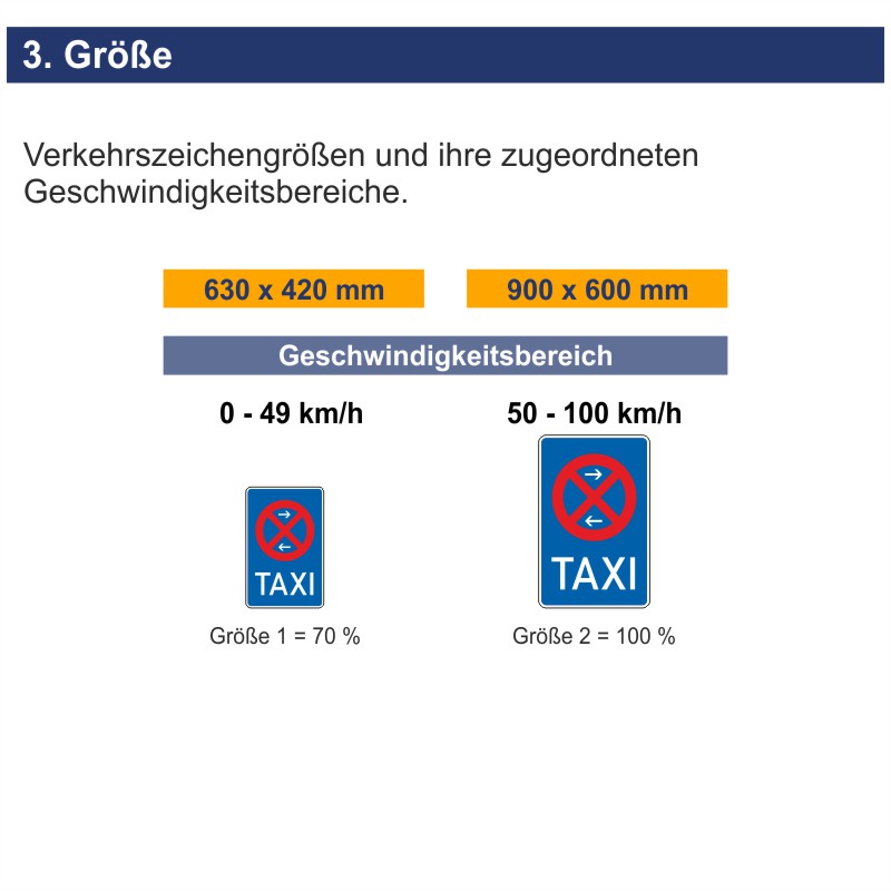 Verkehrszeichen 229-31 Taxenstand Mitte, Aufstellung links – Bild 6