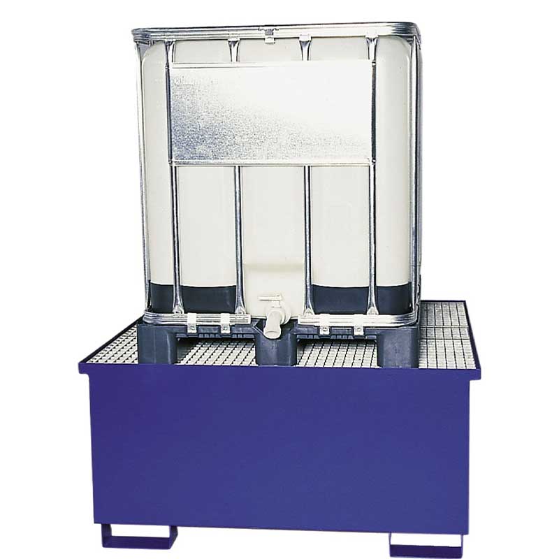 IBC-Auffangwanne aus Stahl, GS1, lackiert