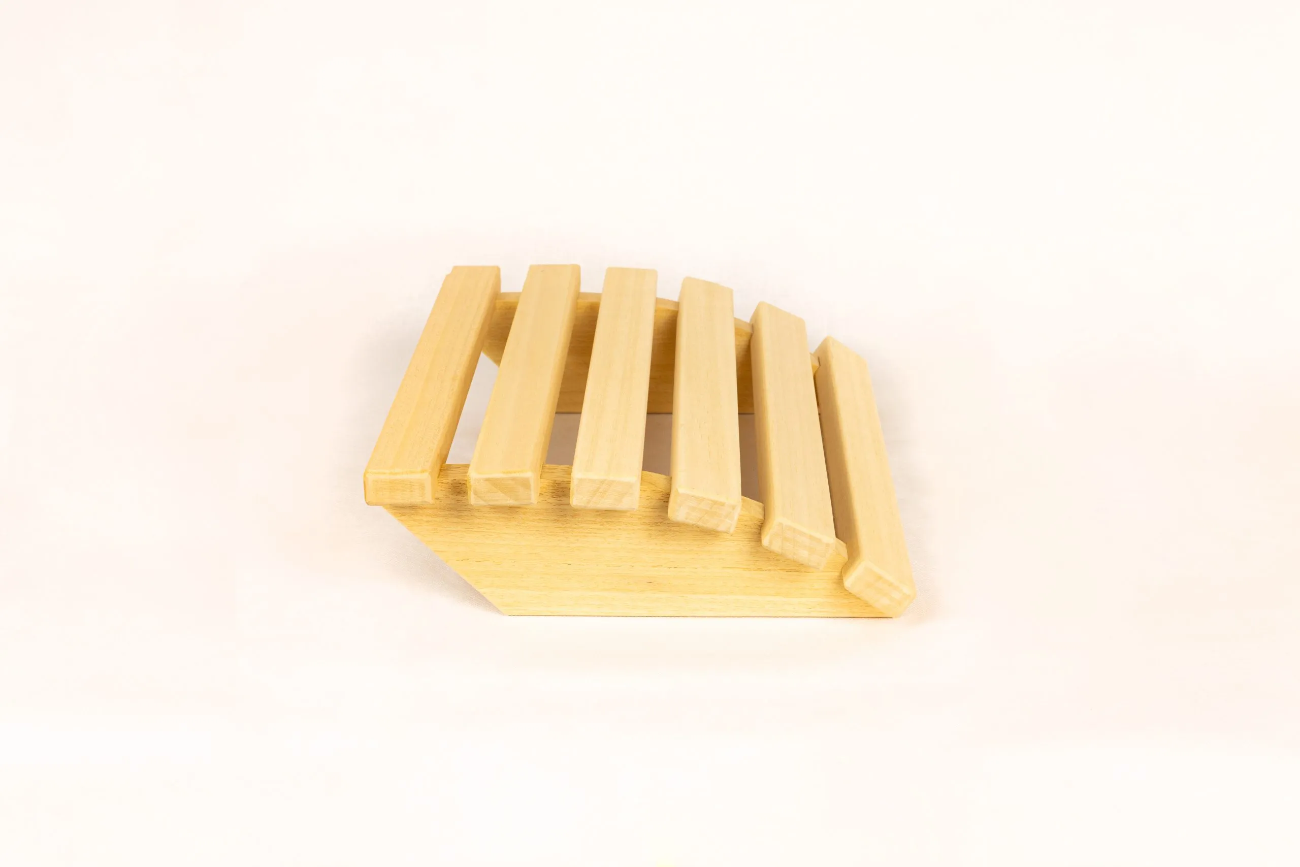 Sauna Kopfstütze ergonomisch gebogen Kopfkeil Nackenstütze aus Abachi – Bild 2