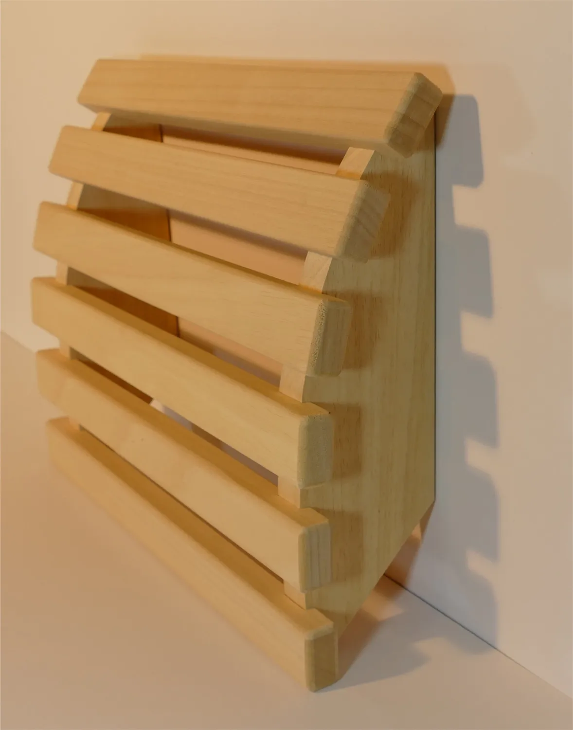 Sauna Kopfstütze ergonomisch gebogen Kopfkeil Nackenstütze aus Abachi – Bild 3