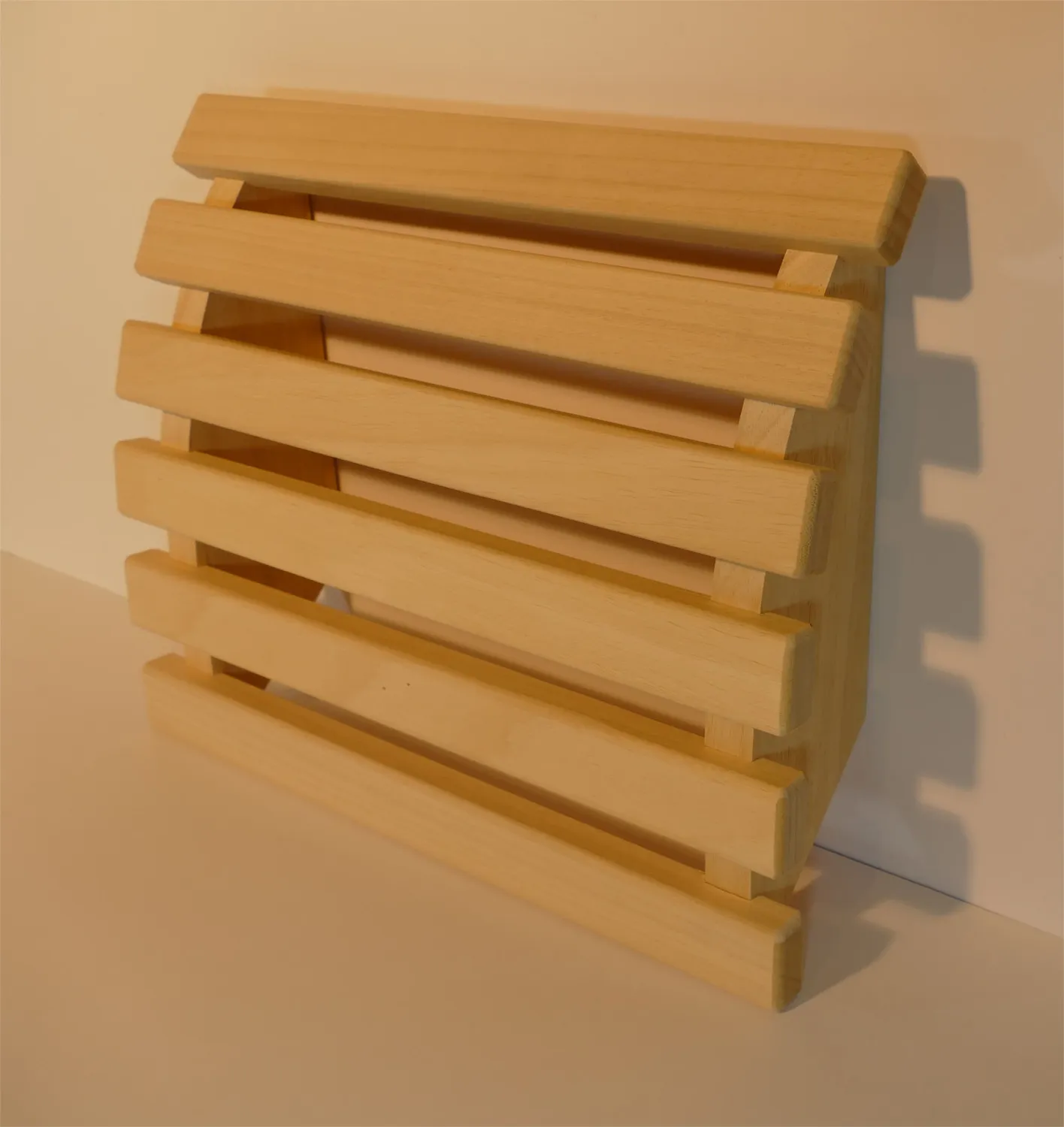 Sauna Kopfstütze ergonomisch gebogen Kopfkeil Nackenstütze aus Abachi – Bild 4