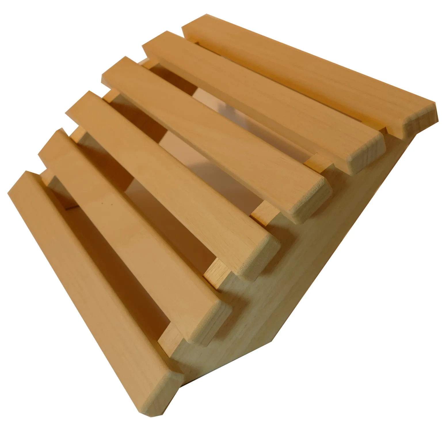 Sauna Kopfstütze ergonomisch gebogen Kopfkeil Nackenstütze aus Abachi – Bild 6