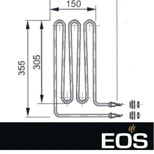 EOS Heizelement Heizstab Ersatzheizstab Saunaofen EOS 2000 W 34.A, Euro, Cubo, und viele mehr – Bild 2