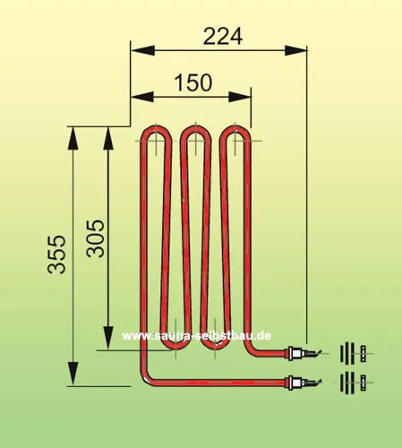 EOS Heizelement Heizstab Ersatzheizstab Saunaofen EOS 2000 W 34.A, Euro, Cubo, und viele mehr – Bild 6