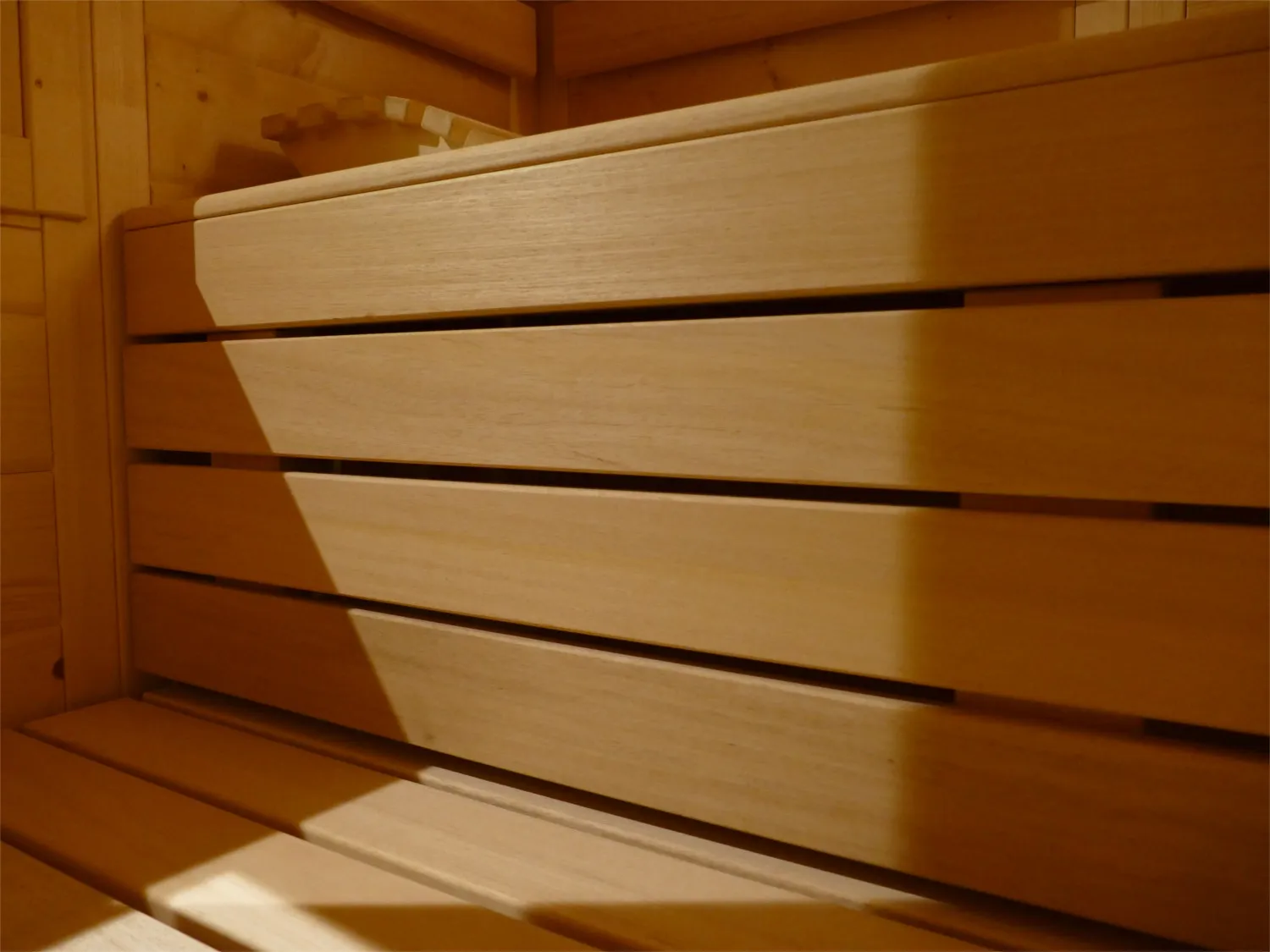 Zwischenbank Saunaliege Verkleidung Sauna ESPE Länge: 186 cm – Bild 9