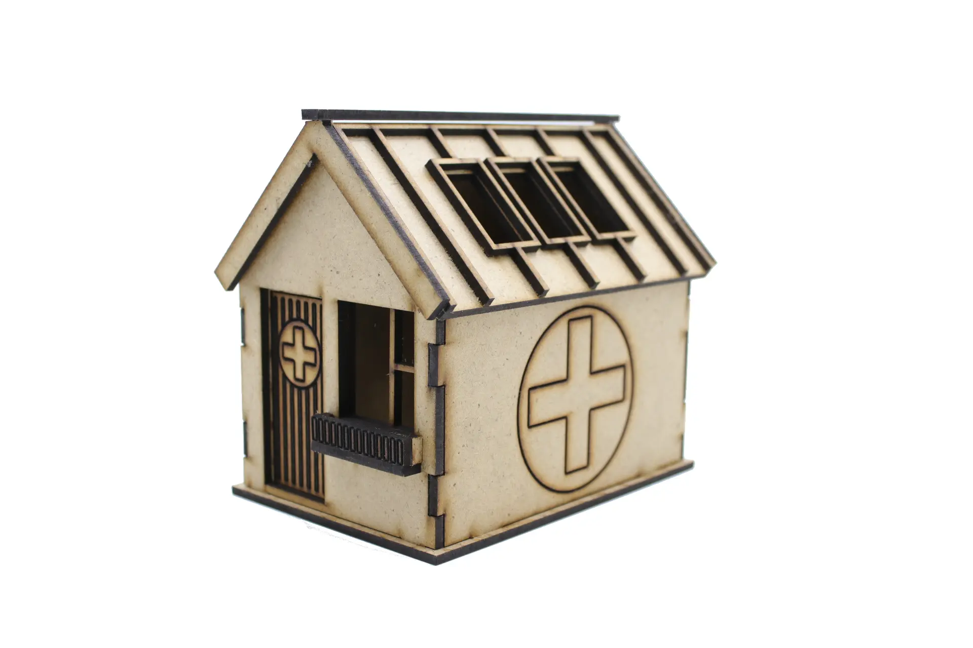 Kleines Sanitätsgebäude für die Autorennbahn in 1:32