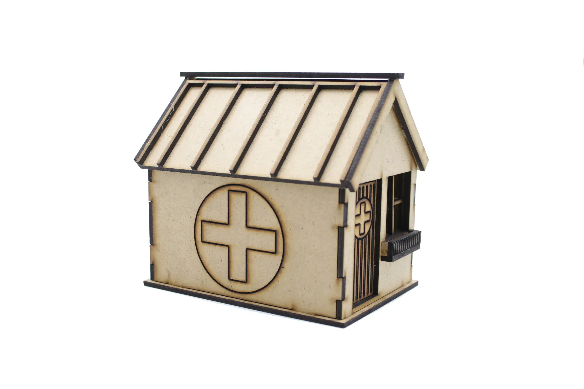 Kleines Sanitätsgebäude für die Autorennbahn in 1:32 – Bild 3