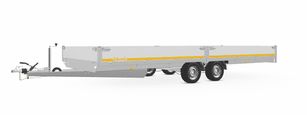 Eduard 5 x 2 m 3500 kg- Plateauanhänger, 30 cm Bordwände, Doppelachser, gebremst, Rampen, Stützfüße – Bild 6
