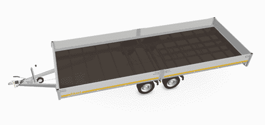 Eduard 5 x 2 m 3500 kg- Plateauanhänger, 30 cm Bordwände, Doppelachser, gebremst, Rampen, Stützfüße – Bild 7