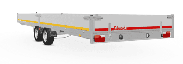 Eduard 5 x 2 m 3500 kg- Plateauanhänger, 30 cm Bordwände, Doppelachser, gebremst, Rampen, Stützfüße – Bild 8