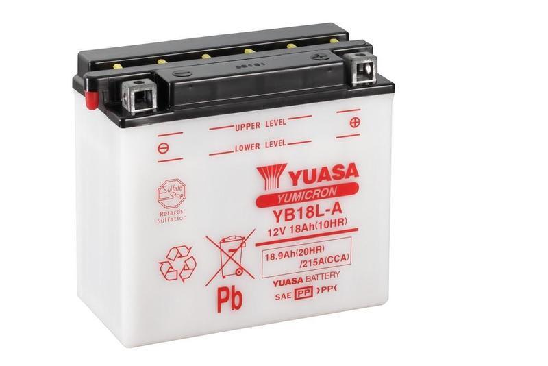 Batterie YUASA YB18L-A trocken mit Säurepack – Bild 2