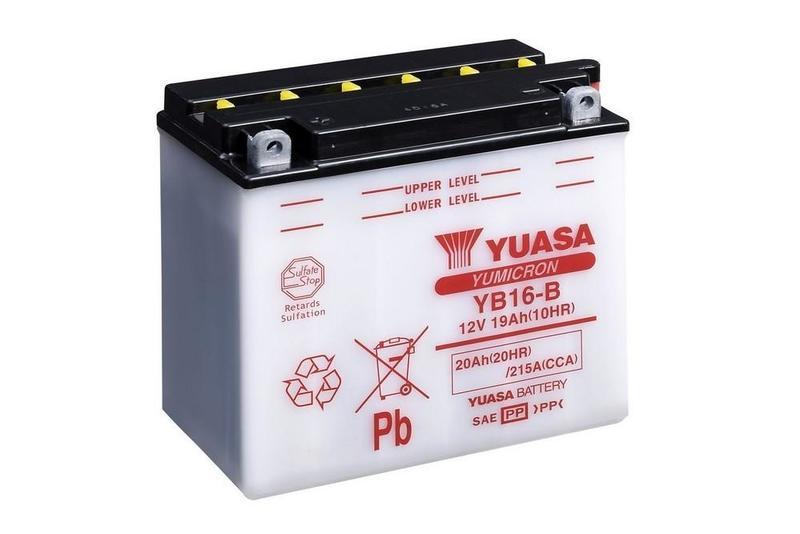 Batterie YUASA YB16-B trocken mit Säurepack – Bild 2