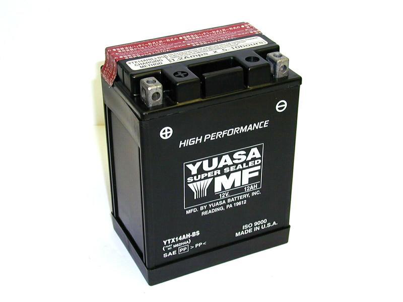 Batterie YUASA YTX14AH-BS mit Säurepack