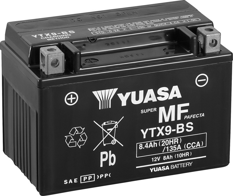 Batterie YUASA YTX9-BS mit Säurepack – Bild 2