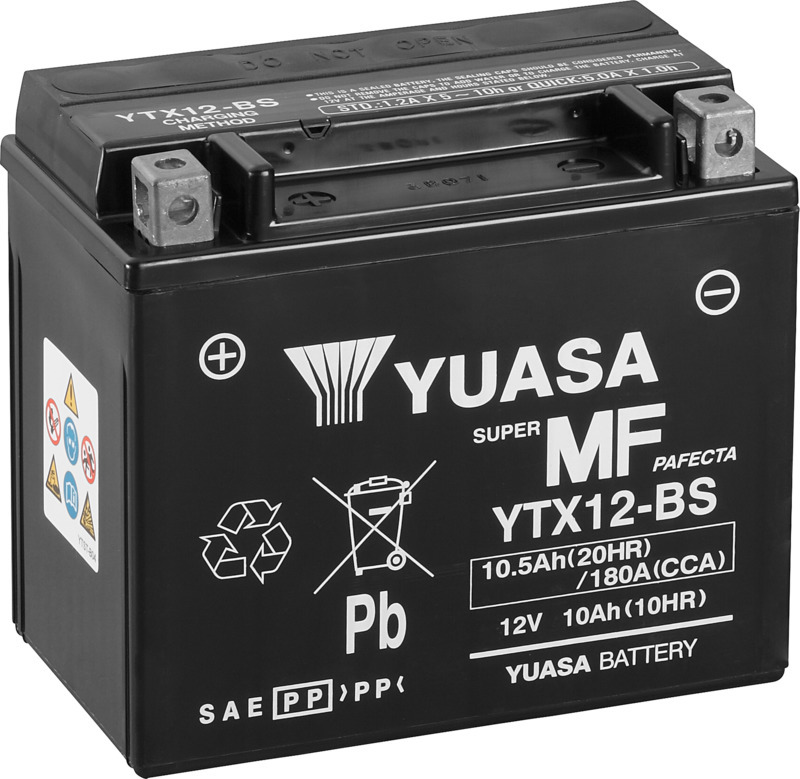 Batterie YUASA YTX12-BS mit Säurepack – Bild 2