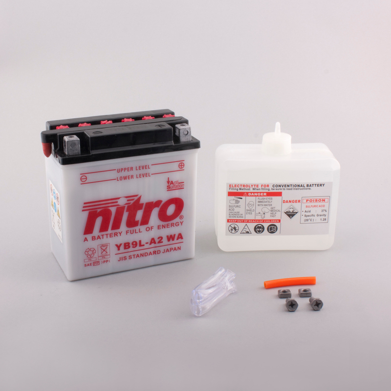 Batterie NITRO NB9L-A2 WA offen mit Säurepack