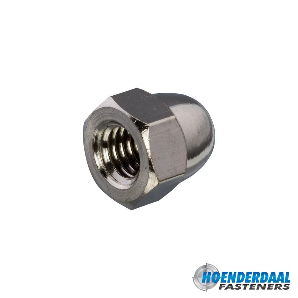 Hoenderdaal M12 Hutmuttern messing vernickelt 50 Stück – Bild 2