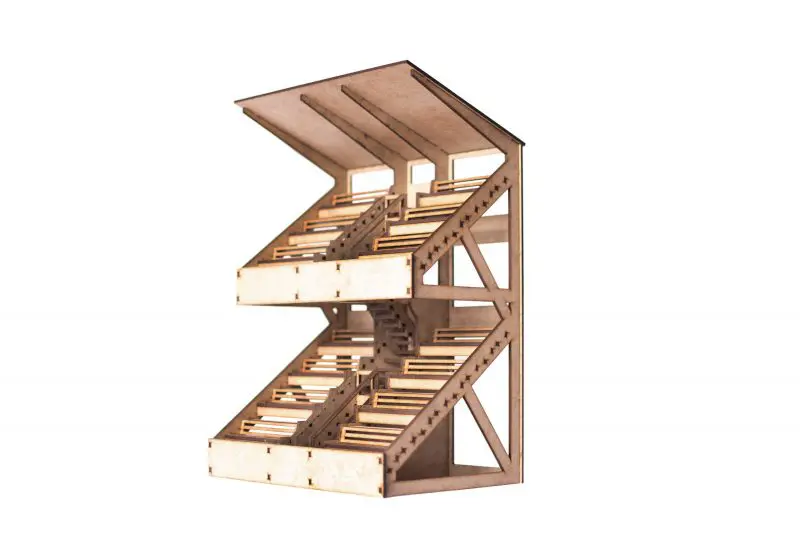 Große Tribüne mit Überdachung / Double Grandstand PSR0102 in 1:32 – Bild 2